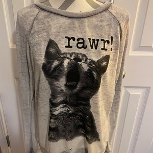 Grey large kitten novelty sweatshirt
